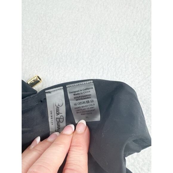 NWT Beach Bunny Kinsley Tie Side Bottom – Black – Size XL - Picture 7 of 8
